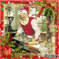 Santa in the kitchen