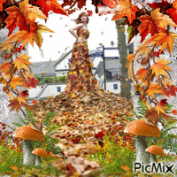 Robe en feuilles d'Arbres - Ingyenes animált GIF