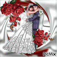 wedding love animovaný GIF