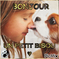 ❤ bonjour bisou - Free animated GIF
