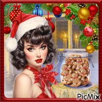 Biscuits de Noël dans un pot. - безплатен png
