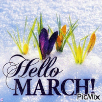 Hello March - 免费动画 GIF