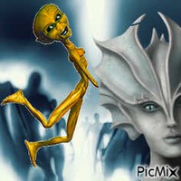 Aliens y aliens... animovaný GIF