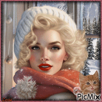 ⛄ Zimowy portret ⛄ animovaný GIF