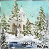 a winter wedding - Bezmaksas animēts GIF