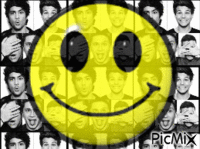 one direction smiley jaune - Ilmainen animoitu GIF