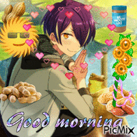 shinobu good morning GIF animasi