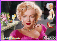 HD femme(Marilyn Monroe) - GIF animé gratuit