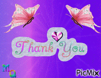 A Butterfly Thank You - GIF animado gratis