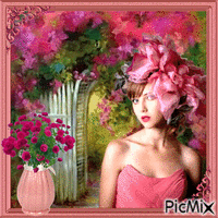 In a blooming garden - Free animated GIF