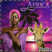 Afrique girafe - Gratis animerad GIF