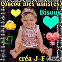 coucou me amis(es) - 免费动画 GIF