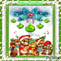 Merry Christmas. Christmas carols - Free animated GIF