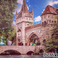 Aqua Castle animovaný GIF