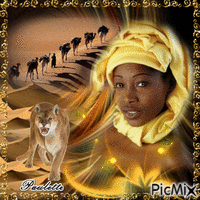femme africaine - GIF animado gratis