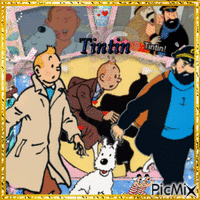 Tintin et Milou GIF animé