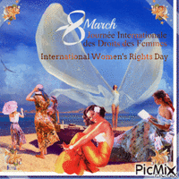 Journée Internationale des droits des Femmes - 8 MARS - Бесплатный анимированный гифка