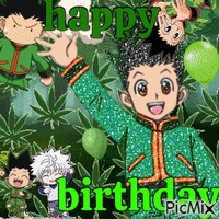 happy 1 day late bday gon Animated GIF