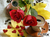 rózsa kávé - Безплатен анимиран GIF