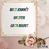 Belle journée Sylvette, gros bisous - Zdarma animovaný GIF