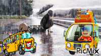 Autobus animovaný GIF