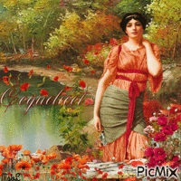 Vintage Coquelicots - Free animated GIF