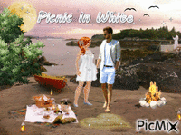 Picnic In White - Free animated GIF