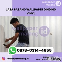JASA PASANG WALLPAPER DINDING VINYL - Δωρεάν κινούμενο GIF