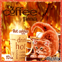 Hot coffee animoitu GIF