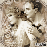 Vintage sepia couple geanimeerde GIF