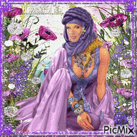 Mystery woman. Purple Gif Animado