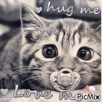 love me, hug me - GIF animado gratis