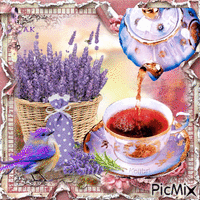 Lavender tea - GIF animé gratuit