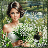 Lily of the valley flower day - GIF animado grátis