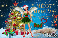 Merry Christmas Red - Gratis animerad GIF