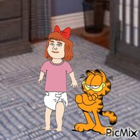Garfield and Elizabeth animált GIF