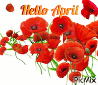 Hello April ✿ღ♥ animovaný GIF