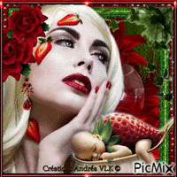 RED GREEN AND STRAWBERRIES анимиран GIF