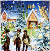 Postal "Merry Christmas - Бесплатни анимирани ГИФ