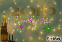 New Year 2016 GIF animata