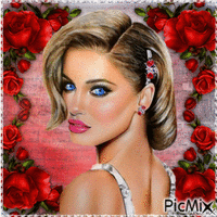 Adoro las Rosas Rojas!! - GIF animé gratuit
