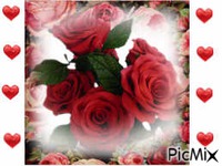mes roses - GIF animé gratuit
