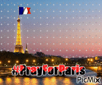 Attentat Paris #PrayForParis - Animovaný GIF zadarmo