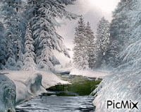 zimska idila - Darmowy animowany GIF