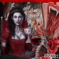 Sexy Vampir - Rot Animated GIF