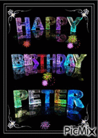 Happy Birthday Peter - Бесплатный анимированный гифка
