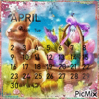 Calendrier d'avril - Free animated GIF