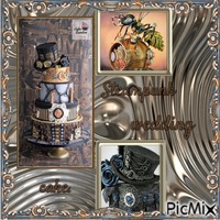 steampunk wedding cake animovaný GIF