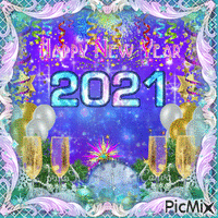 Happy New Year 2021 animerad GIF