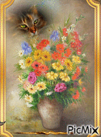 bouquet de fleurs - GIF animado grátis